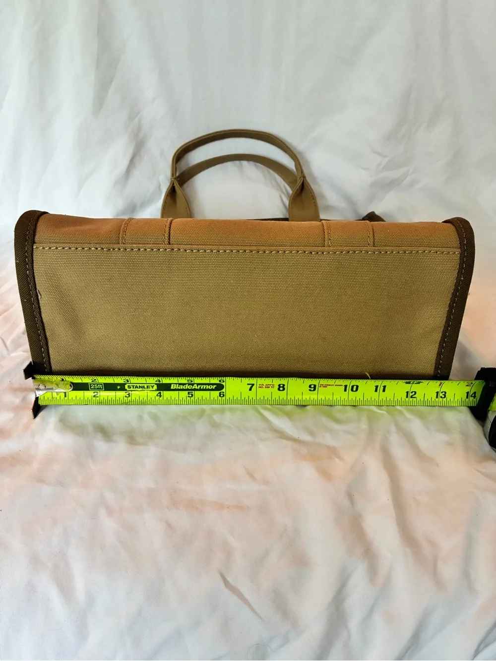 Marc Jacobs Khaki Canvas Tote with Yellow Tab